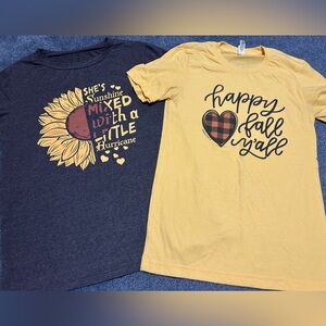 2-Lot of women’s small short sleeve T-shirts.